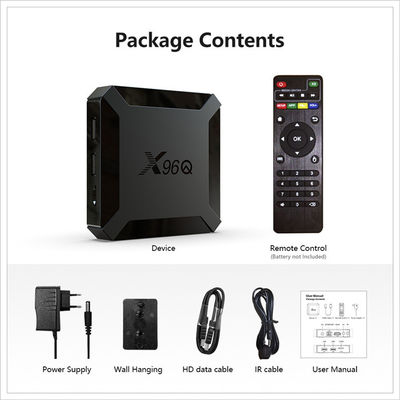 OEM OTT Android 10 TV Box X96Q pro 4K 3D Smart  Box con 2.4G 5G WiFi