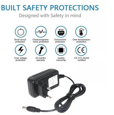Caricabatterie alimentatore da muro 5v 2a Connettore 12V 1A AC DC