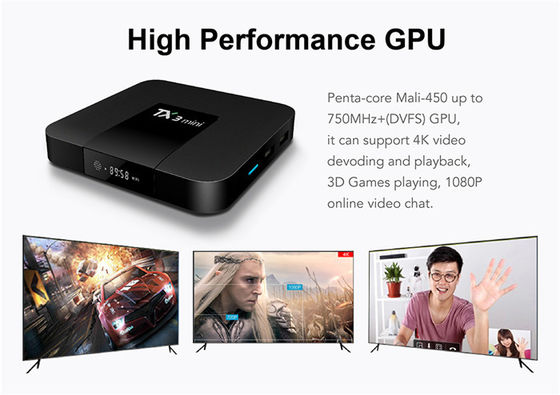 Android Smart Amlogic S905x3 Android TV Box Mini 2G 16G 4K H.265 2.4G Ricevitore della fiamma