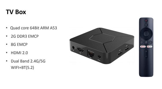 Scatola superiore di set televisivo di Android del contenitore di scatola ATV 4K HD TV di Google TV