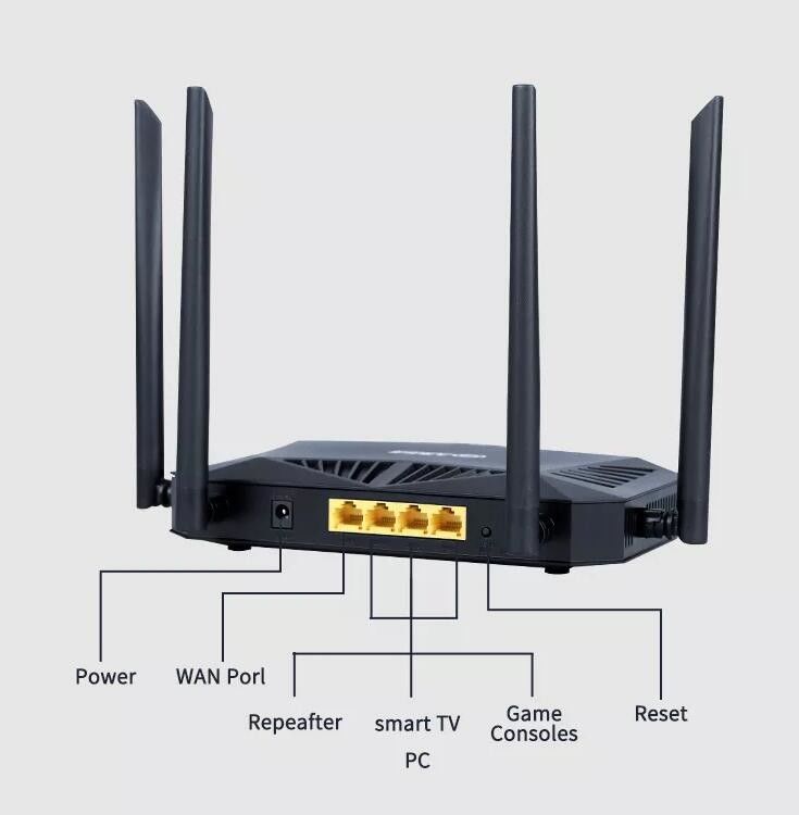 Router modem in fibra ottica Router AX1800 Wifi 6 ad alta velocità 2.4G e 5.0 GHz Dual-Frequency Home Wall-Penetrating King Router